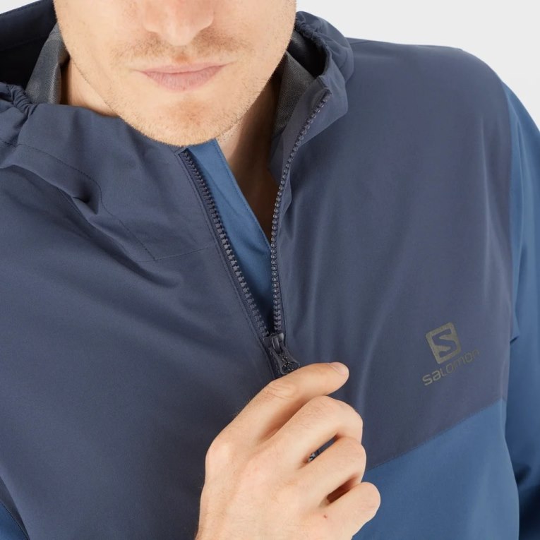 Salomon Essential Nepremokave 2.5 L Škrupinové Bundy Panske Námornícka Modrá | SK 5PAJRK